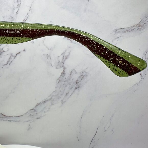 New Gucci Sunglasses Black Square Red Green Web Arms Gold Metal GG Logo main image 5